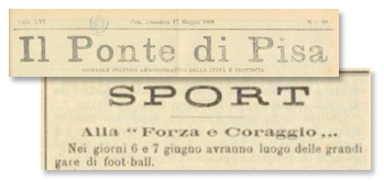 Ricerche Storiche: 1908: il Torneo di Pisa
