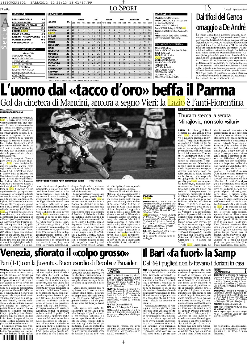 La “prima volta a Parma”: Mancini, l’uomo dal tacco d’oro