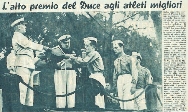 Piazza di Siena 1936: sfilano gli eroi di Berlino