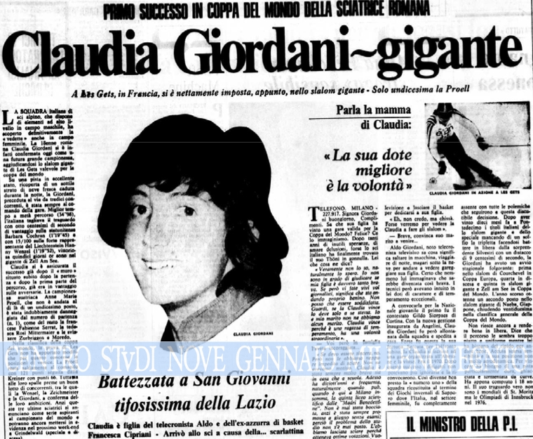 Claudia Giordani, un’aquila sugli sci