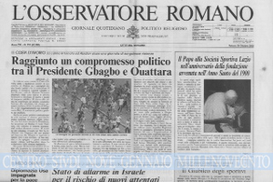 Domani l’incontro con Papa Francesco: Il discorso di Renzo Nostini a Papa Wojtyla il 27 ottobre 2000